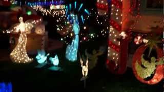 beautiful christmas house decoration at san mateo, ca