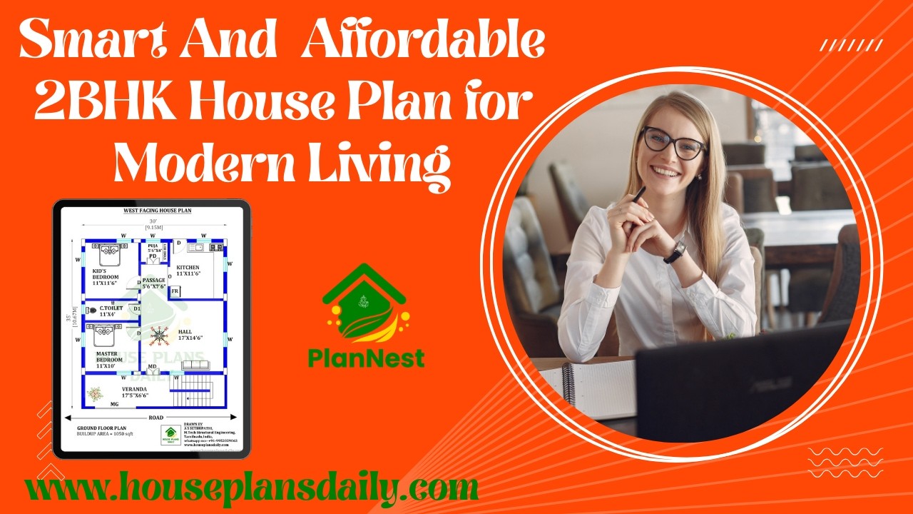 Smart And Affordable 2BHK House Plan for Modern Living