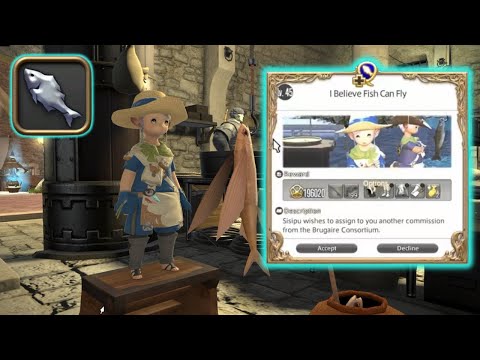 QQ - FFXIV - Fisher level 45 - I Believe Fish Can Fly