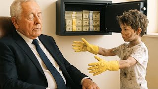 Billionaire Pretends to Sleep to Test His Janitor's Son - What the Son did next Froze Him