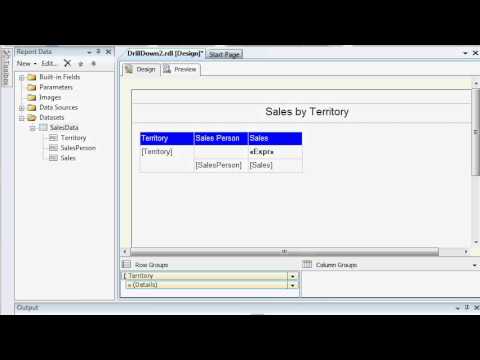 Custom Drill Down Sales Territory Report in SQL Server Reporting Services | ReportingGuru