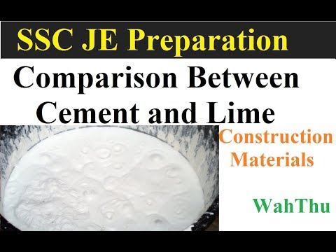 Comparison between cement and lime/ construction materials