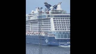 MV Celebrity apex leaving Tallinn #cruiseship #celebritycruises #portoftallinn #shipspotting #travel