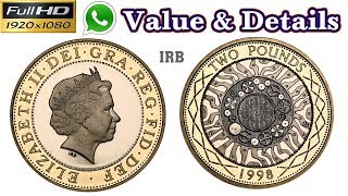 Two Pounds 1998 Elizabeth II | Old Coins | Old Coins Value | Old Coins Tamil | Antique Box