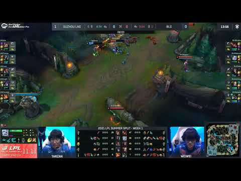 BLG Zeka on LeBlanc outplays Lucian for First Blood - LPL Summer split 2021