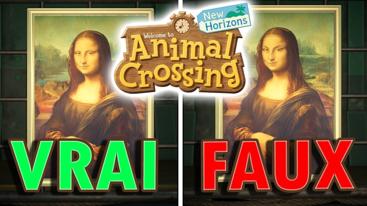 VRAI ou FAUX tableau  Reconnaître une Contrefaçon | Animal Crossing New Horizons