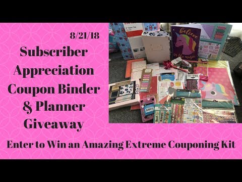 CONTEST CLOSED! Coupon Binder & Planner Giveaway 💕 Video