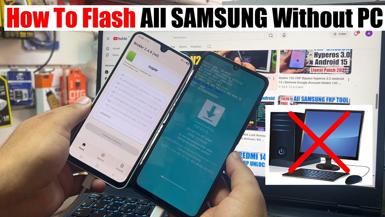 How To Flash All Samsung Phones Without Pc by brokkr APK All Android Version 17/15/16