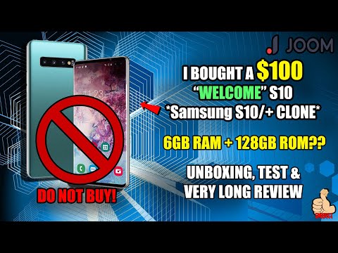 I BOUGHT A $100 "WELCOME S10" (Samsung S10/+ Clone) from JOOM - With 6GB + 128GB? Unboxing & Review