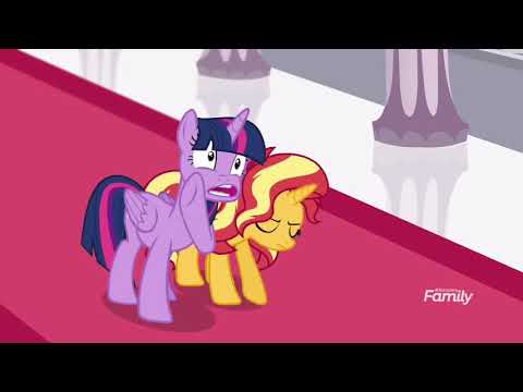MLP Forgotten Friendship Sunset and Celestia Reunion Clip
