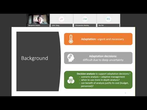 Prof. Benjamin Hobbs | Using Decision Analysis to Identify Robust Climate Adaptation Strategies