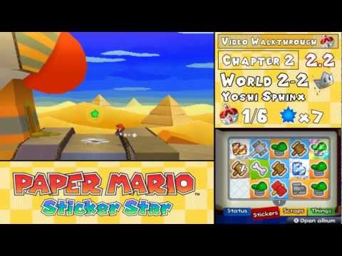 Paper Mario: Sticker Star Walkthrough 2.2 (World 2-2) Yoshi Sphinx