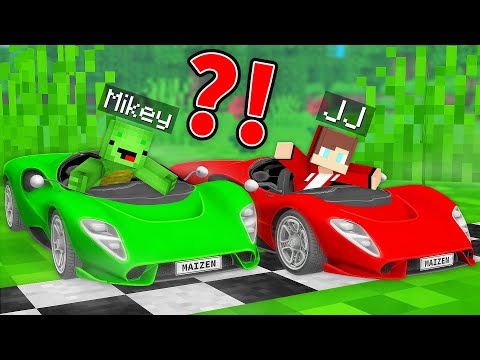 EPIC Tiny Car Race Showdown: Mikey vs JJ in Maizen Minecraft!