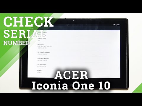 How to Verify Serial Number in ACER Iconia One 10 – SN Status