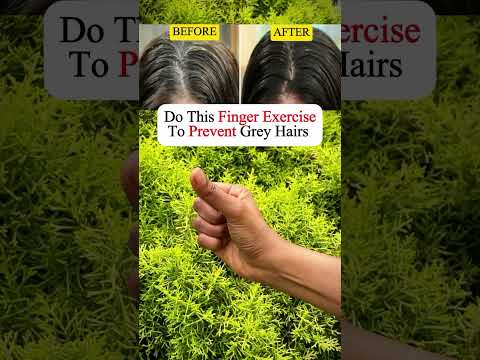 How to Reverse Greying of Hair Naturally? Best Hand Exercise for grey hairs | trimukyoga