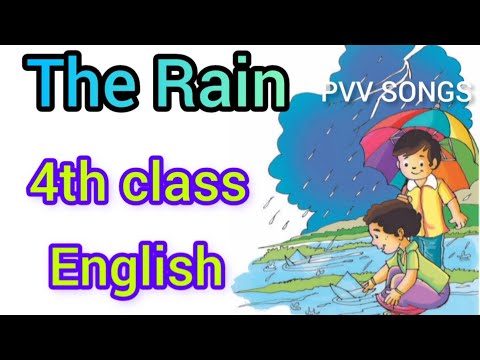 The rain.. poem||4th class English||AP State New Syllabus||@PVVSongs