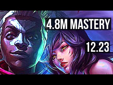 EKKO vs AHRI (MID) | 4.8M mastery, 10/1/7, 300+ games, Dominating | KR Diamond | 12.23