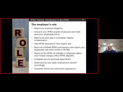 Employer training - Introduction to the MTRS