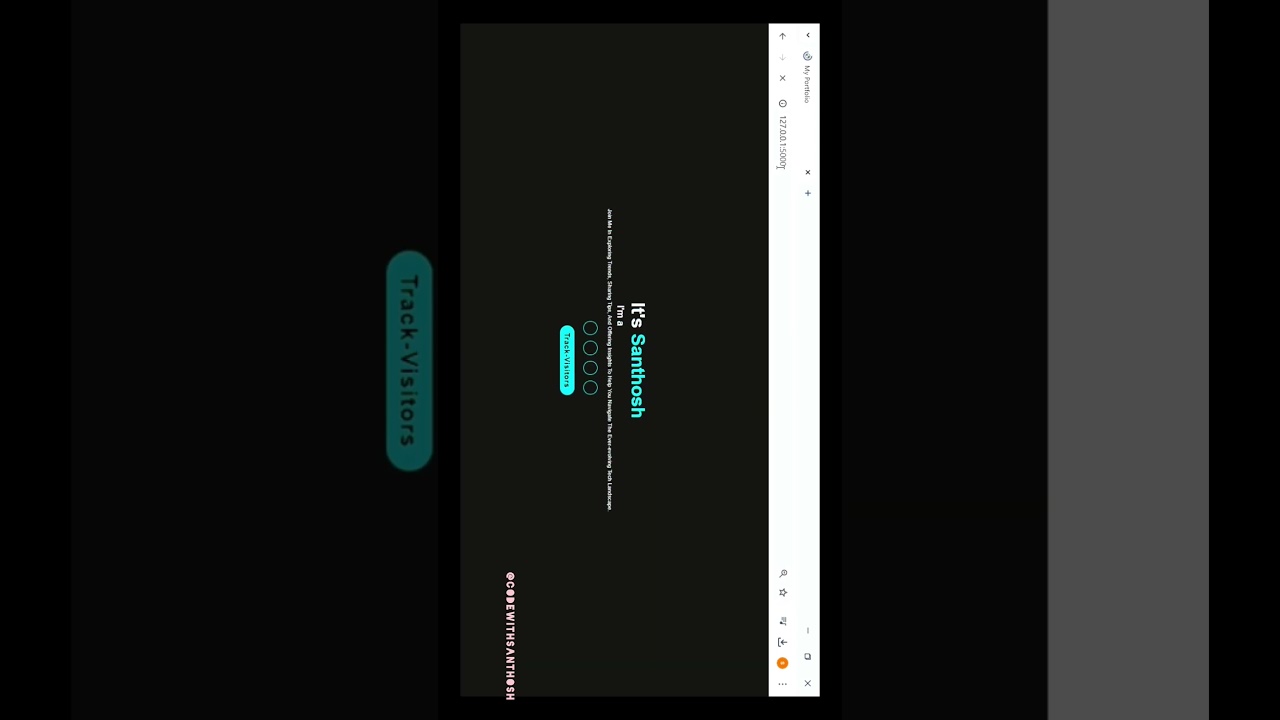 Build a Portfolio Website with Visitor Analytics | HTML, CSS, JS& Python | @codewithsanthosh