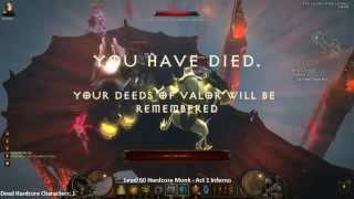 Diablo 3 - Hardcore Inferno Monk death in A4 Hell