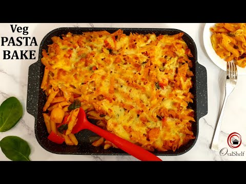 Cheesy Creamy Veg Pasta Bake | Easy Baked Pasta Recipe | Vegetable Pasta Bake | Veg Baked Ziti