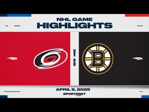 NHL Highlights | Bruins vs. Hurricanes - April 5, 2025