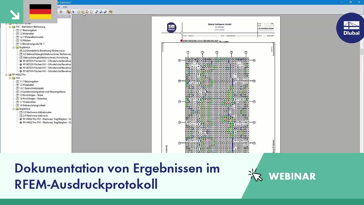 Dokumentation von Ergebnissen im RFEM-Ausdruckprotokoll