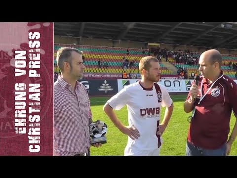 Ehrung von Christian Preiß für 150 Pflichtspiele im Trikot des BFC Dynamo durch den Sonderzug Pankow