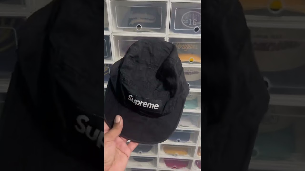 Supreme 5 panel camp cap. Before amd after reshape