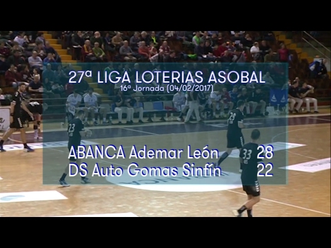 LIGA LOTERIAS ASOBAL J16 ABANCA Ademar León - DS Auto Gomas Sinfín 28 - 22