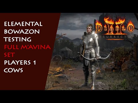Elemental Bowazon Series: Full M'avina Set (Fire), P1 Cows - Diablo 2 Resurrected