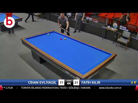 CİHAN EVLİYAGİL & FATİH KILIR Bilardo Maçı - 2023 ERKEKLER 1.ETAP-2.TUR