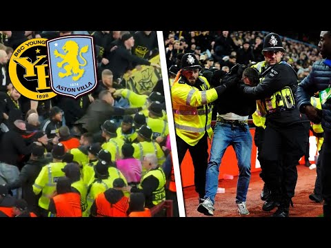 Aston Villa vs Young Boys Riots | Young Boys fans clash with police - FCYB Fans in Birmingham