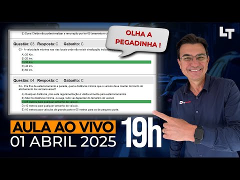 Prova Oficial do Detran Comentada ao Vivo #RonaldoCardoso