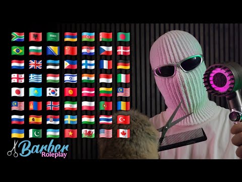 ASMR | Barbershop Roleplay in 54 Different Languages💈(5 HR)