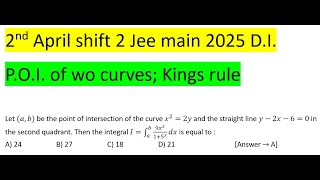 Let (a,b) be the point of intersection of the curve x^2=2y and the straight line y-2x-6=0 in the