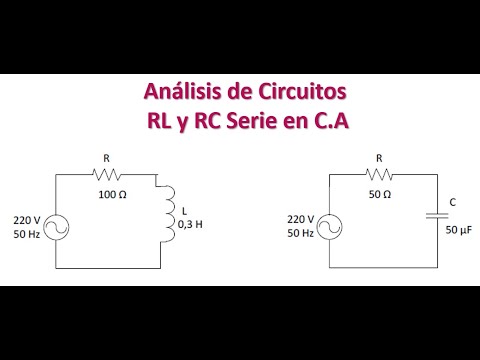 RL and RC series circuits in alternating current. Phasor diagram. Solved exercise.