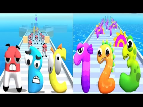 Alphabet Lore + Number Lore | Numberjacks vs Alphabet Run: Letter Go Abc Lore