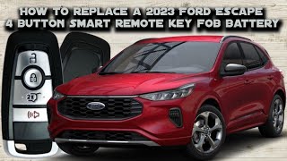 How to replace a 2023 Ford Escape 4 Button Smart Remote Key Fob battery
