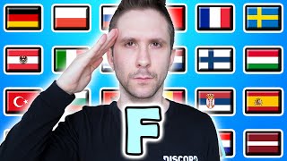 How To Say "F!" in 30 Different Languages ft. Google Translate