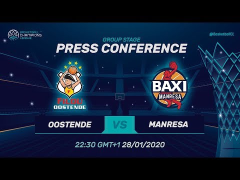 Filou Oostende v BAXI Manresa - Press Conference - Basketball Champions League 2019-20