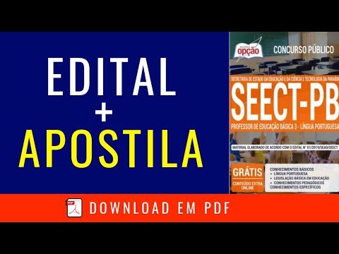 Como Baixar Apostila Concurso SEE PB 2019 Grátis