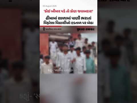 'કોઇ બીમાર પડે તો કોણ જવાબદાર!', ઢીમામાં શાળામાં પાણી ભરાતાં વિફરેલા વિદ્યાર્થીઓ હડતાળ પર બેઠા 'કોઇ બીમાર પડે તો કોણ જવાબદાર!', ઢીમામાં શાળામાં પાણી ભરાતાં વિફરેલા વિદ્યાર્થીઓ હડતાળ પર બેઠા