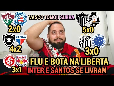 REACT MELHORES MOMENTOS  RODADA FINAL DO BRASILEIRÃO - FLU E BOTA NA LIBERTA E INTER E PEIXE ESCAPAM