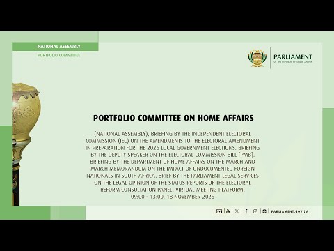 Portfolio Committee on Home Affairs, 18 November 2025