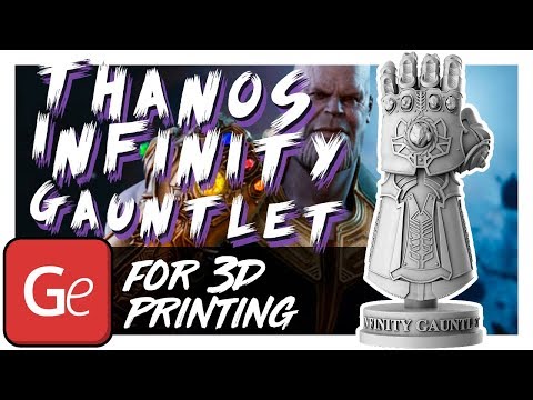 Thanos Infinity Gauntlet 3D Printing Model | Assembly by Gambody