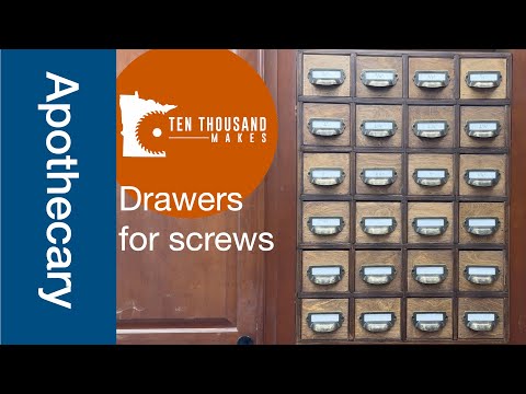 Apothecary Cabinet For Screws and Shop Organization