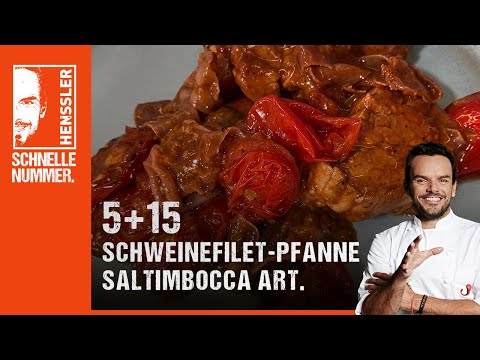 Quick pork fillet pan saltimbocca style recipe by Steffen Henssler