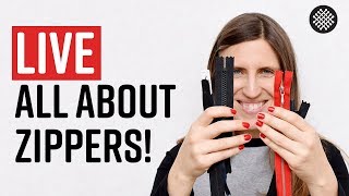 Live: All about sewing zippers!