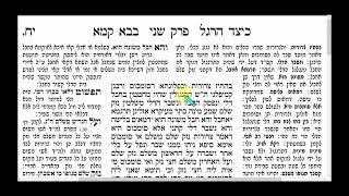דף יומי מסכת מסכת בבא קמא דף יח - שיעור משולב - תרשים וקריאה בגמרא